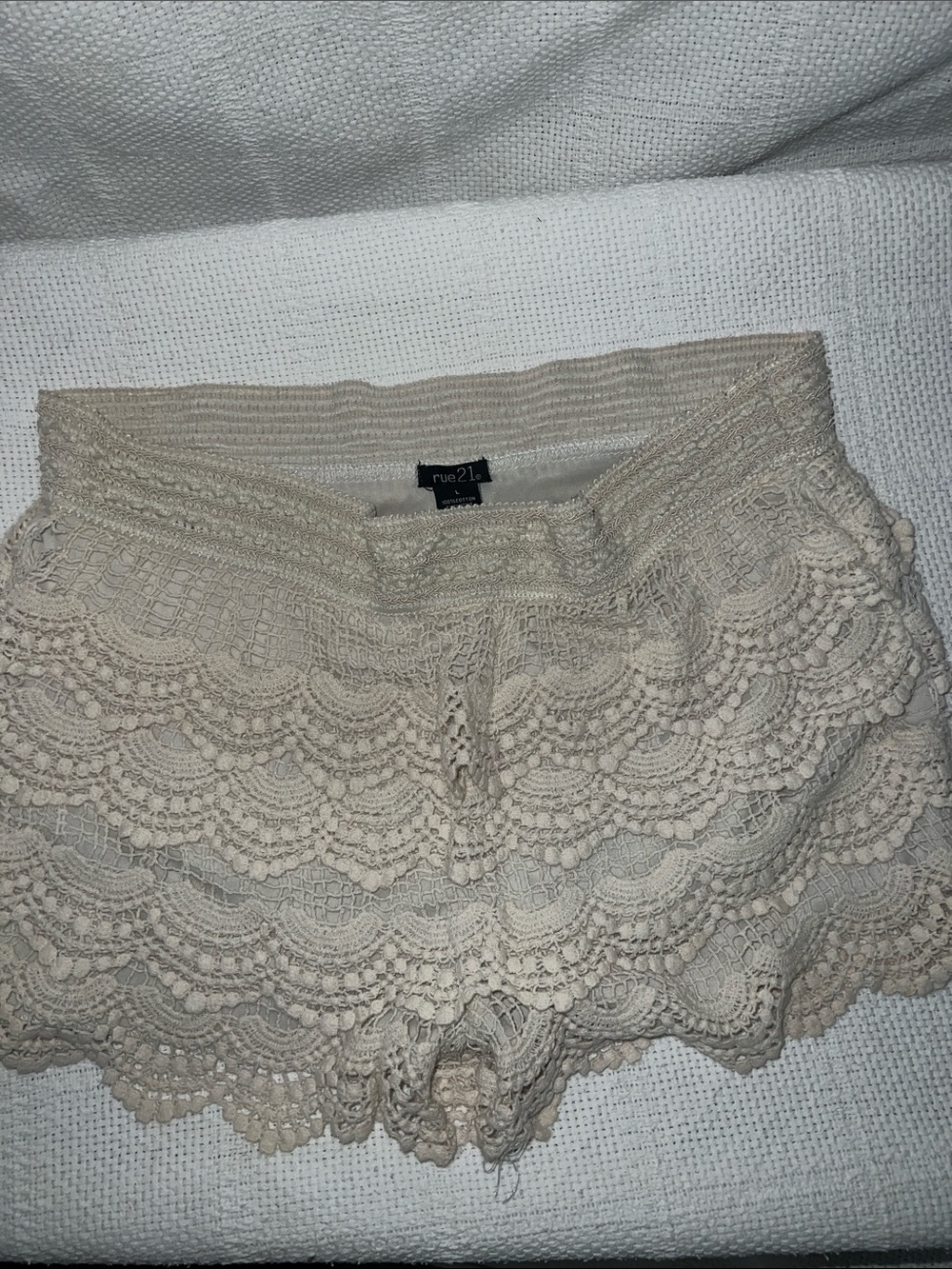 Rue21 Lace Layered Skort Shorts - Tan
